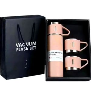 New Pink Flask & Cups Set